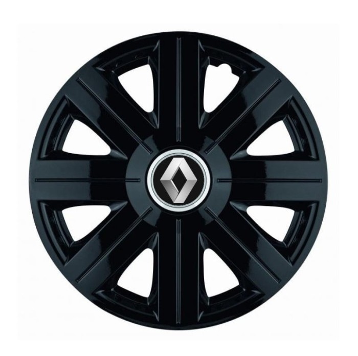 Set 4 Capace Roti, potrivite jantelor de R16, pentru Renault, model Cosmos Negru