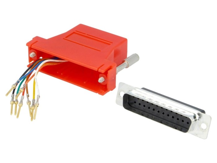 Conector adaptor D-Sub 25pin tată RJ45