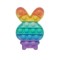 Joc POP IT cap iepure din silicon multicolor 12 cm
