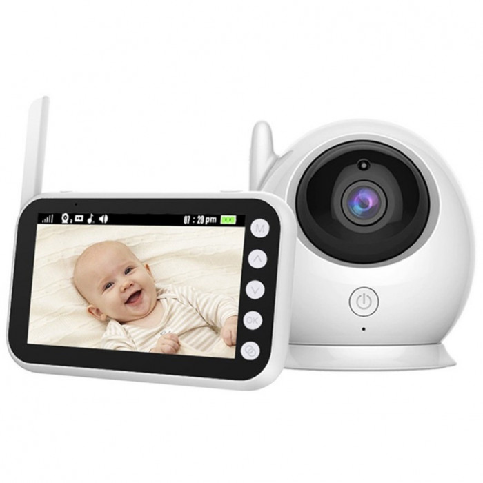 Baby monitor cu rotatie, 360 de grade, pentru camera copilului,bidirectional