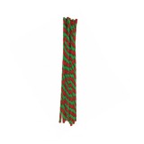 Accesorii creatie sarma plusata rasucita verde+rosu,10 bucati set