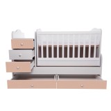 Patut transformabil VESSANTI Touring - Alb cu Cappucino