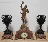 Ceas de semineu cu pendul Japy Freres - 3 piese