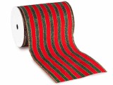 Rola panglica Craciun textil multicolor cm 10 x 5 m