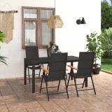 Cumpara ieftin Gossi set de masa pentru gradina, 5 piese, negru si maro