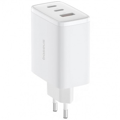 Incarcator Retea Baseus Cube Pro, 65W, 3.25A, 1 x USB-A - 2 x USB-C, Alb P10152301213-00 foto