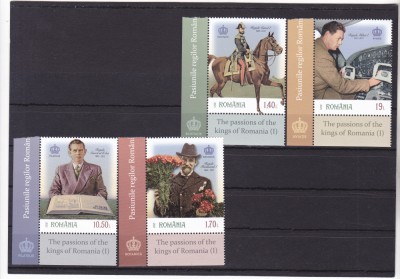ROMANIA 2021 - PASIUNILE REGILOR ROMANIEI(I), cu tabs in engleza, MNH - LP 2313 foto