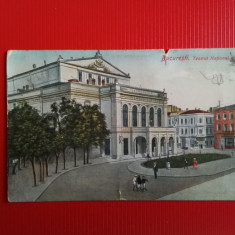 Bucuresti - Teatrul National - carte postala interbelica circulata in 1928