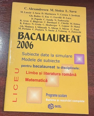M.Stoica : Bacalaureat 2006 foto