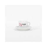 Set Domingo Caffe 6 cesti si farfurii pentru espresso red