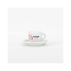 Set Domingo Caffe 6 cesti si farfurii pentru espresso red