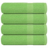 VidaXL Prosoape de baie 4 buc Verde mere 100x150cm 360g/m&sup2; 100% bumbac