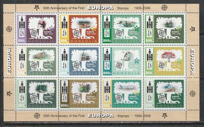Mongolia 2006 - #860 A 50-a Aniversare a Timbrului Europa S/S 1v MNH foto