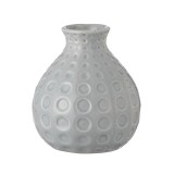 Vaza decorativa din ceramica, Model cu cercuri, Gri, 9x11 cm, ATU-087252, Oem