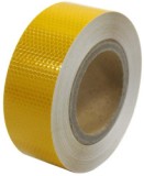 Banda reflectorizanta adeziva tip fagure - GALBENA rola 5cm x 25m