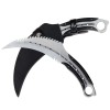 Cutit karambit DEPOX&reg;, Comando Specialist, otel inoxidabil, 33 cm, argintiu, teaca inclusa