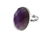 Inel Argint 925 Reglabil cu Ametist Natural 18x13mm - Bijuterie Femei, Elegant