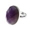 Inel argint reglabil cu ametist natural fatetat 18x13 MM