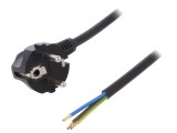 Cablu SCHUKO cu Ștecăr &icirc;n Unghi și Mufă PVC