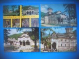 HOPCT LOT 3973 - 4 CARTI POSTALE-MANASTIREA COZIA -JUD- VALCEA-CIRCULATE, Circulata, Printata