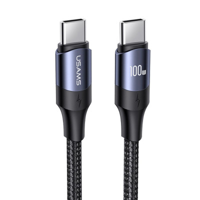 Cablu date USAMS U71 - Type-C la Type-C 100W, PD, Fast Charge, 2m, Negru (US-SJ525) foto