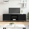 Gossi comoda tv, negru, 150x30x50 cm, lemn compozit