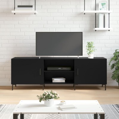 Gossi comoda tv, negru, 150x30x50 cm, lemn compozit foto