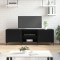 Gossi comoda tv, negru, 150x30x50 cm, lemn compozit