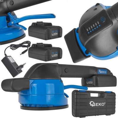 Ventuza vibranta pentru gresie si faianta cu acumulator, 120 mm, 18 V, capacitate maxima 50 kg, Geko G80672 foto