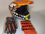 Cumpara ieftin Set casca moto off road-trotineta-enduro+Manusi+Cagula + ochelari ,produse noi