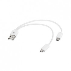 Cablu adaptor USB la mini USB si micro USB