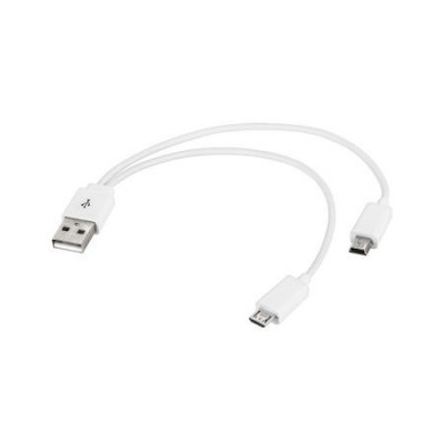 Cablu adaptor USB la mini USB si micro USB foto