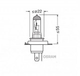 Bec H4 12V 60/55W P43t NIGHT BREAKER SILVER OSRAM