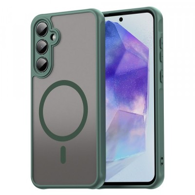 Husa MagSafe pentru Samsung Galaxy A55 5G A556, Techsuit, HaloFrost II, Verde foto