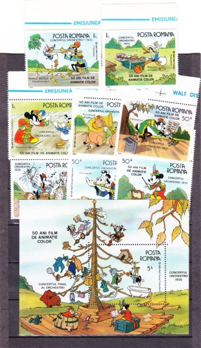 DISNEY 1986 LP.1154 MNH + 8 TIMBRE MNH