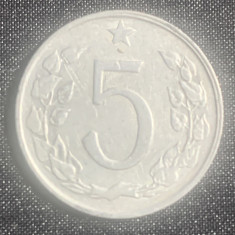 Moneda Cehoslovacia 5 haleri 1973