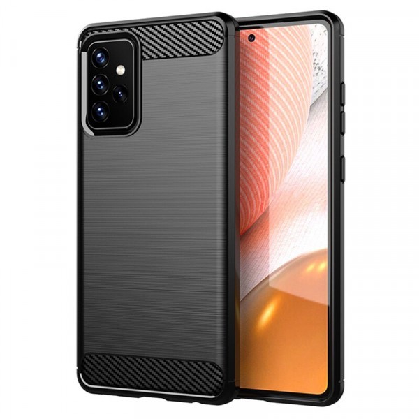 Husa pentru Samsung Galaxy A72 A725 / A72 5G A726, Techsuit, Carbon, Neagra