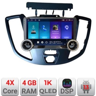 Navigatie Ford Transit 2015-2020 Edotec 4+64 10.5 inch Incell 1K android Wifi 5Ghz gps internet kit-turneo-custom CarStore Technology foto