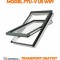Fereastra electro cu articulare mediana, cu modul WiFi, Fakro, Model FTU-V U5 WiFi