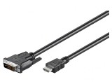 Cablu HDMI 1.4 la DVI-D 5m Negru, Goobay