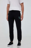 Emporio Armani Underwear pantaloni de trening culoarea negru, cu imprimeu