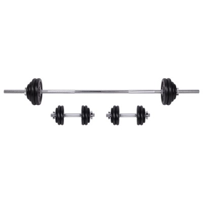 Set Gantere si Haltere inSPORTline 50 kg FitLine Training foto