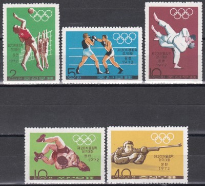 Coreea de Nord 1972 - Jocurile Olimpice - M&amp;uuml;nchen, MNH foto