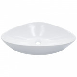 VidaXL Chiuvetă de baie, alb, 58,5 x 39 x 14 cm, ceramică