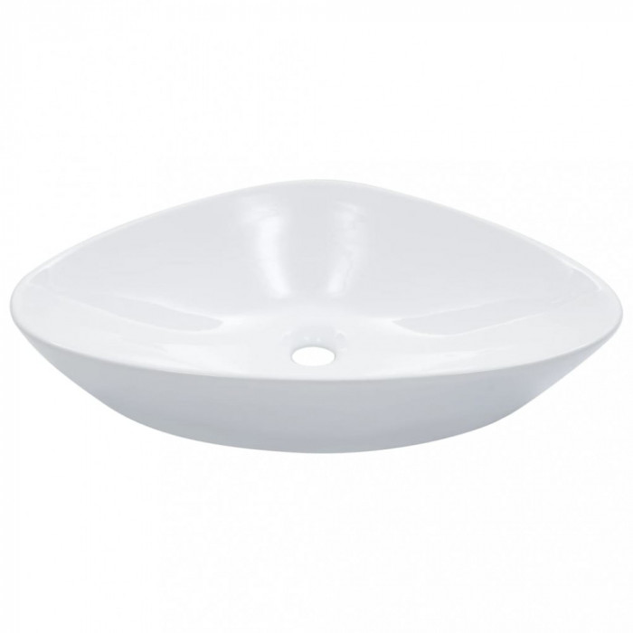 vidaXL Chiuvetă de baie, alb, 58,5 x 39 x 14 cm, ceramică