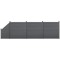 [neu.holz] Set Olimp gard WPC 3 panouri patrate si 1 panou inclinat AAWP-9903, 183 x 625 cm, lemn/plastic, gri HausGarden Leisure