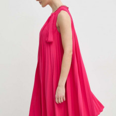 Nissa rochie culoarea roz, mini, evazați, RC14842