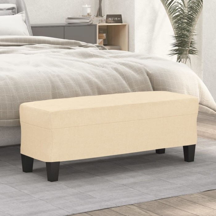 vidaXL Bancă, crem, 100x35x41 cm, textil 349453