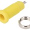 Soclu banană galben 2mm 10A 600V pentru panou