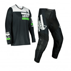 Echipament Tricou+Pantaloni Enduro MX Leatt Negru Alb Verde